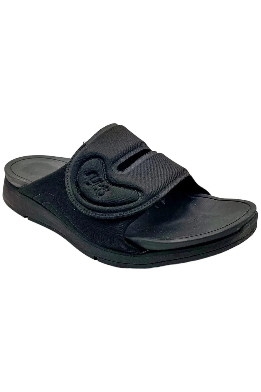 Ryka Womens Adjustable Recovery Slide Sandals Tao Black - Medium